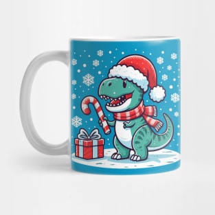 Happy Christmas T Rex Mug